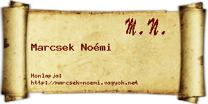 Marcsek Noémi névjegykártya